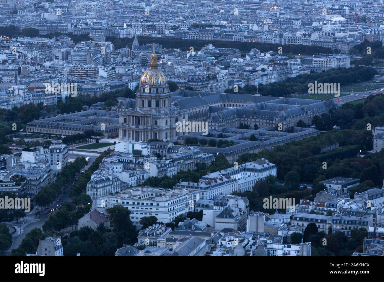 Les Invalides from above Stock Photo - Alamy