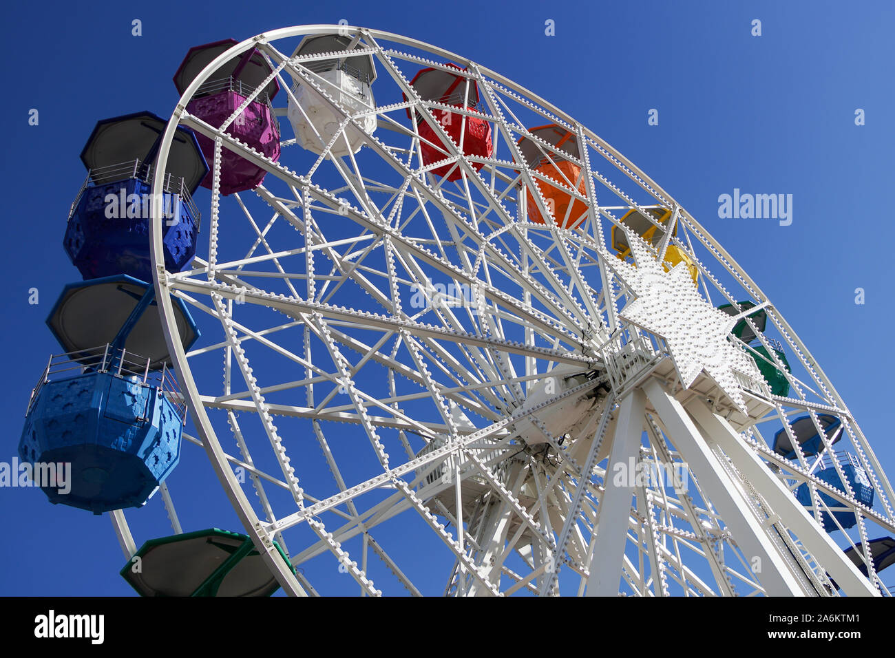 Colourful Ferris wheel at Carnival In Barcelona Stock Photo