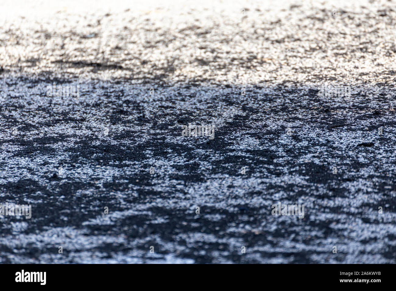 Burned rubber from a drifting race on the side of a track Stock Photo