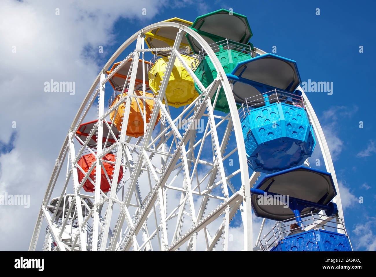 Colourful Ferris wheel at Carnival In Barcelona Stock Photo