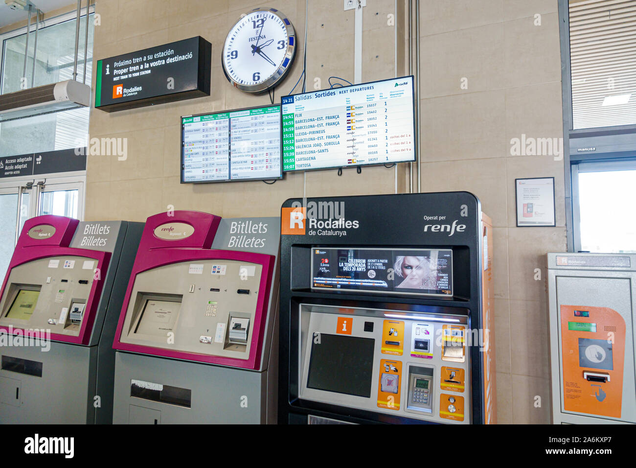 Tarragona Spain Catalonia Catalunya Renfe train station inside interior