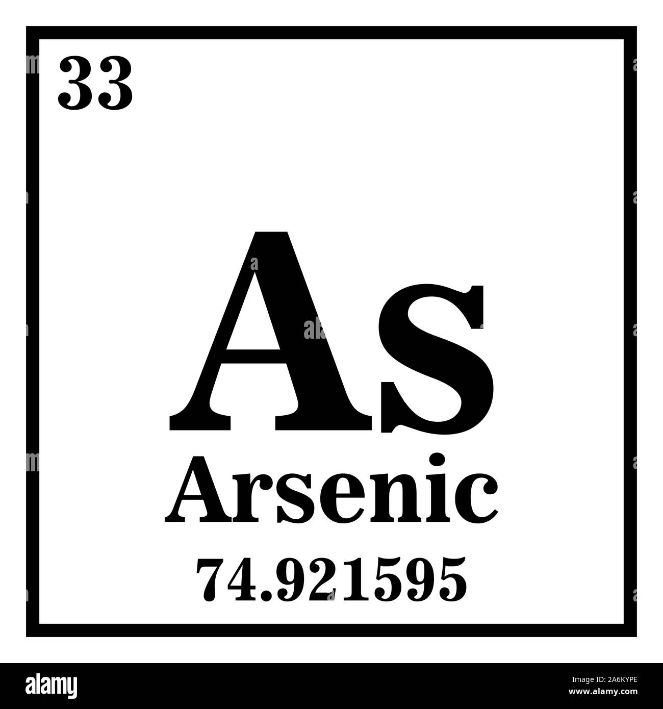 Arsenic Periodic Table of the Elements Vector illustration eps 10. Stock Vector