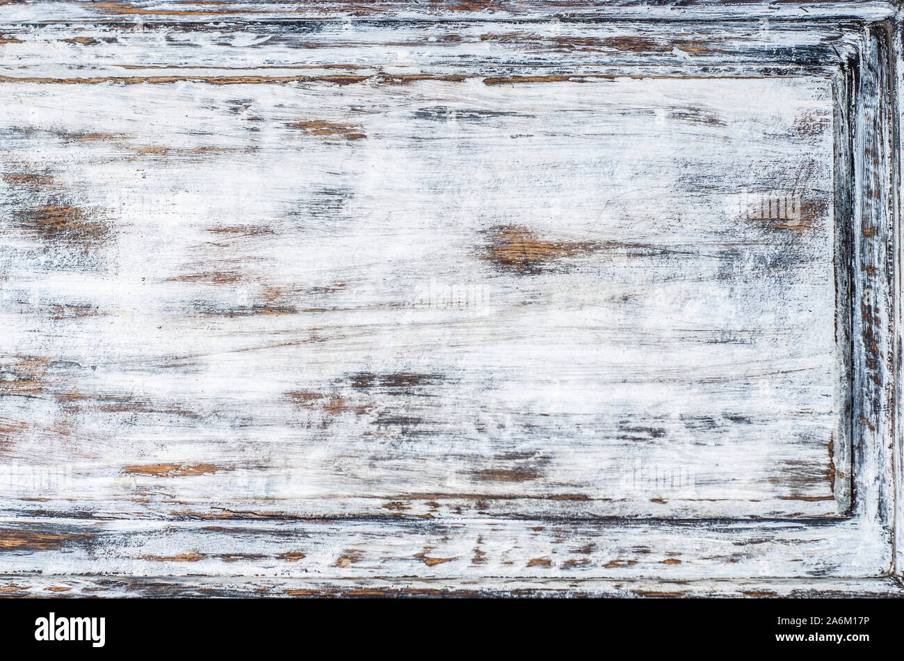 Vintage wooden background with faded peeling white paint. Old wooden ...