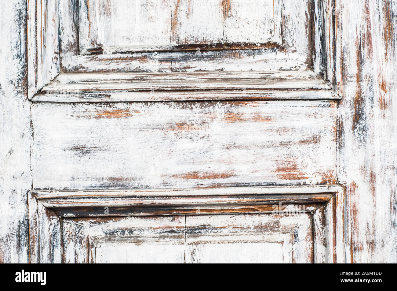 Vintage wooden background with faded peeling white paint. Old wooden ...