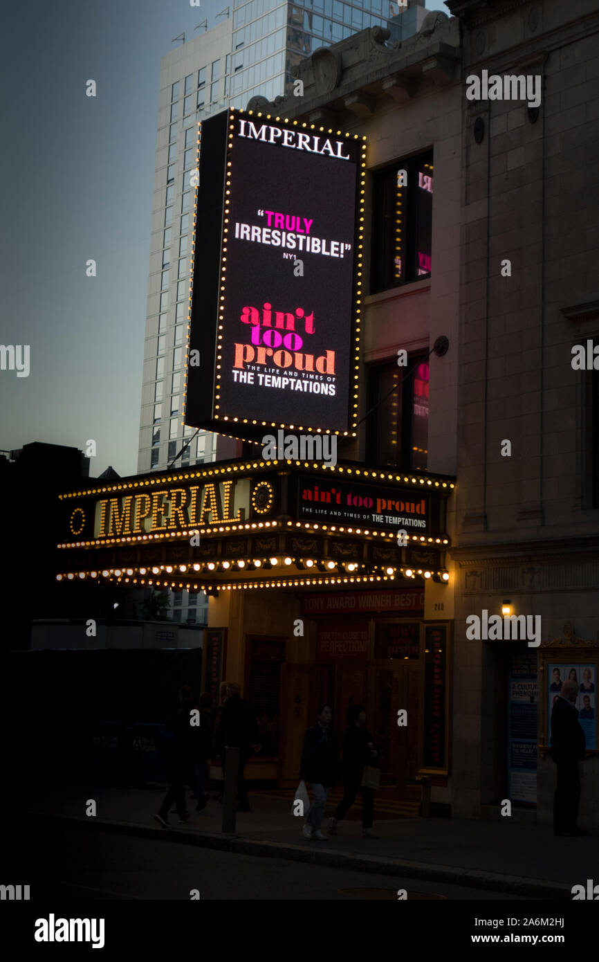 'Ain't Too Proud: the Life and Times of the Temptations' at the Imperial Theatre, New York City, NY Stock Photo