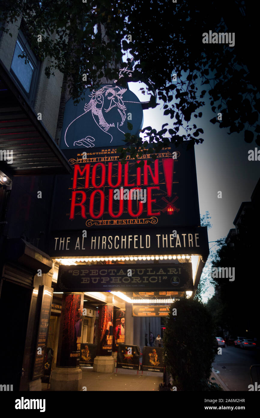 'Moulin Rouge the Musical' by Baz Luhrmann at the Al Hirschfeld Theatre, New York, NY Stock Photo