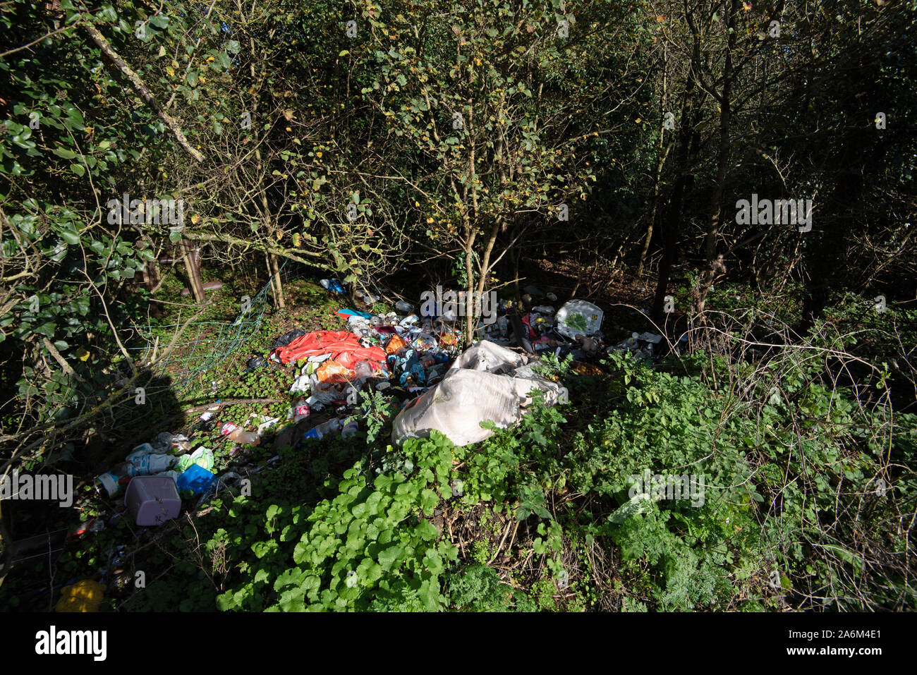 Fly tipping, Slough Rd, Iver Heath, Bucks Stock Photo Alamy