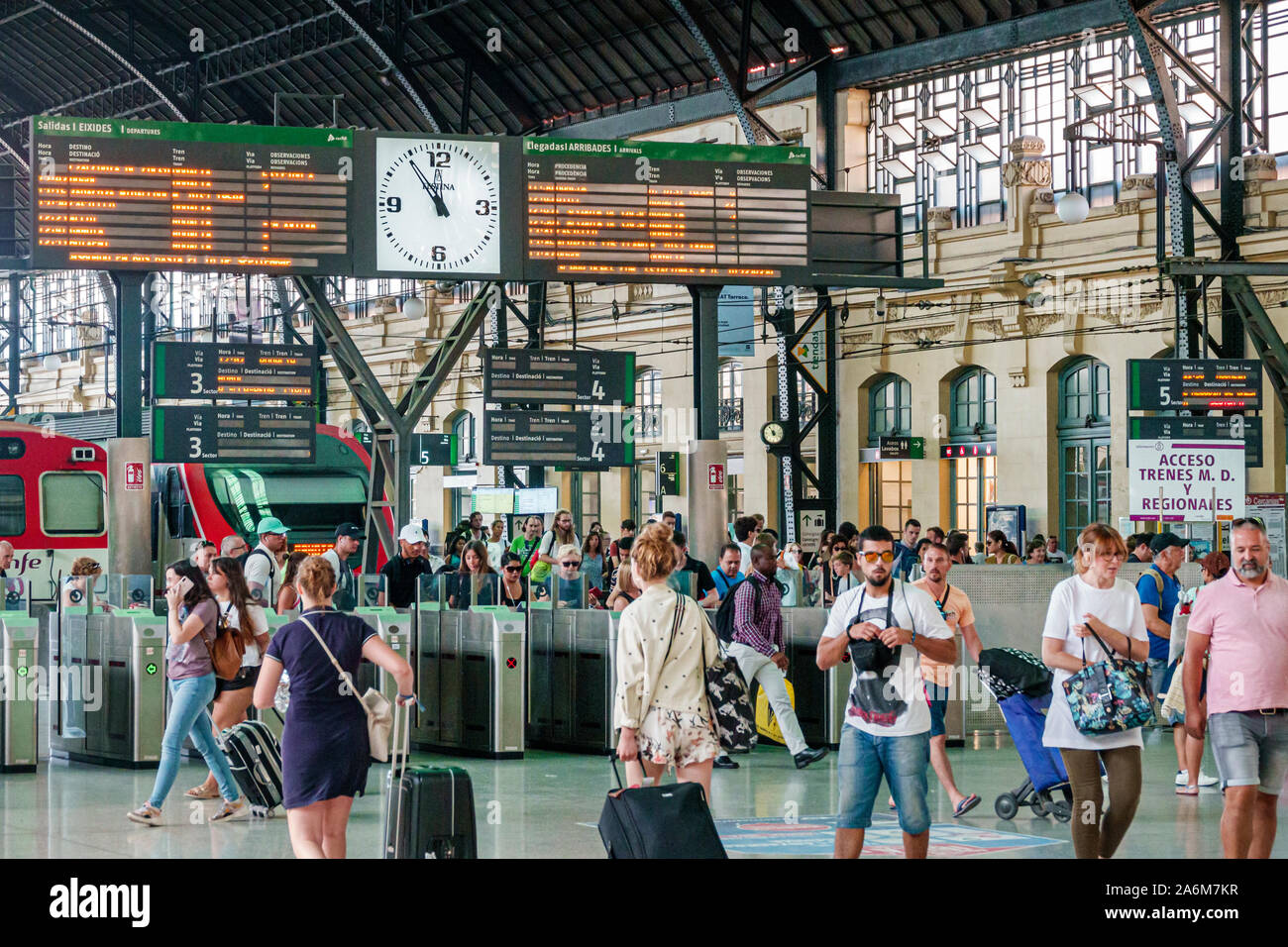 Valencia Spain,Estacio del Nord,Renfe train railway station,inside