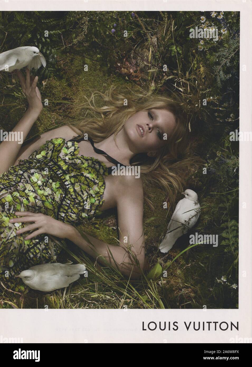 poster advertising Louis Vuitton handbag with Lara Stone in paper magazine  from 2010 year, advertisement, creative LV Louis Vuitton advert from 2010s  Stock Photo - Alamy