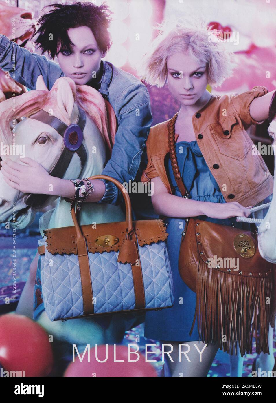 poster advertising Mulberry fashion house in paper magazine from 2010 ...