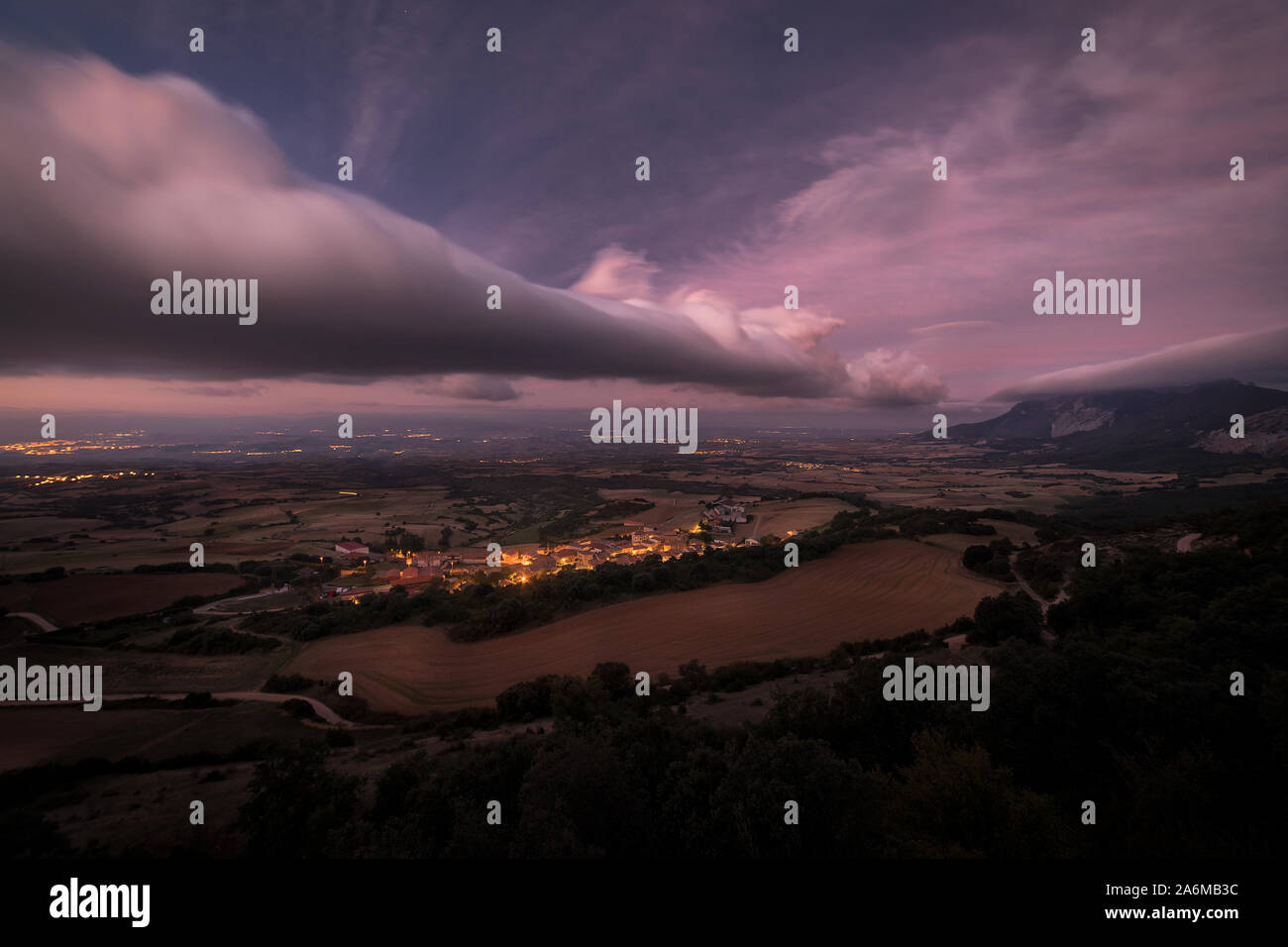 Leon peak in Cantabria mountain range in Navarra Stock Photo