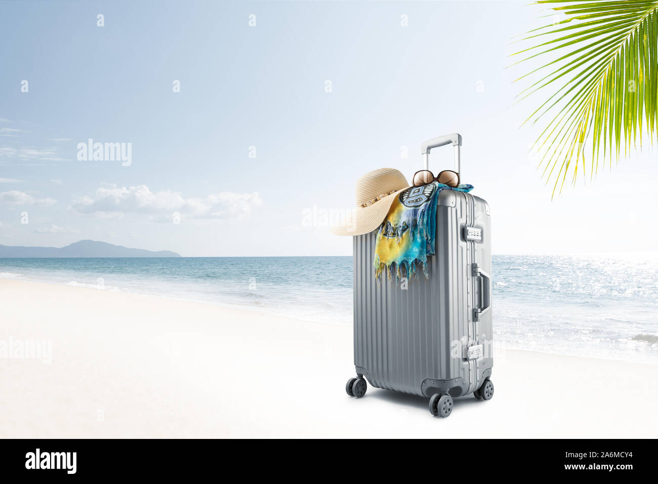 tropic suitcase Stock Photo