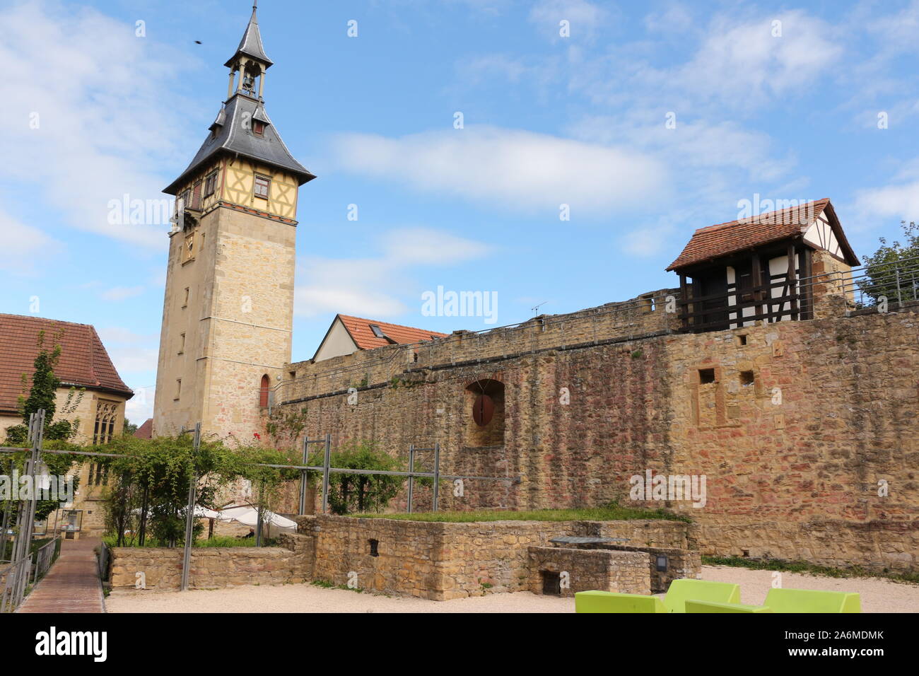 Historische Gebäude in der Altstadt von Marbach am Neckar Stock Photo