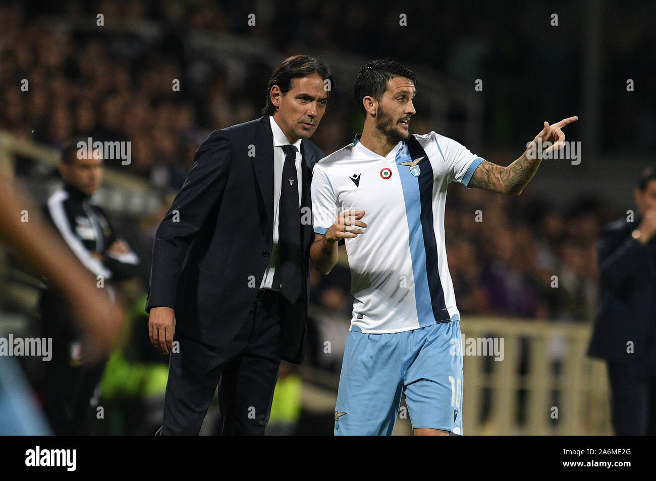 Firenze, Italy. 27th Oct, 2019. simone inzaghi with luis albertoduring, Italian Soccer Serie A Men Championship in Firenze, Italy, October 27 2019 - LPS/Matteo Papini Credit: Matteo Papini/LPS/ZUMA Wire/Alamy Live News Stock Photo