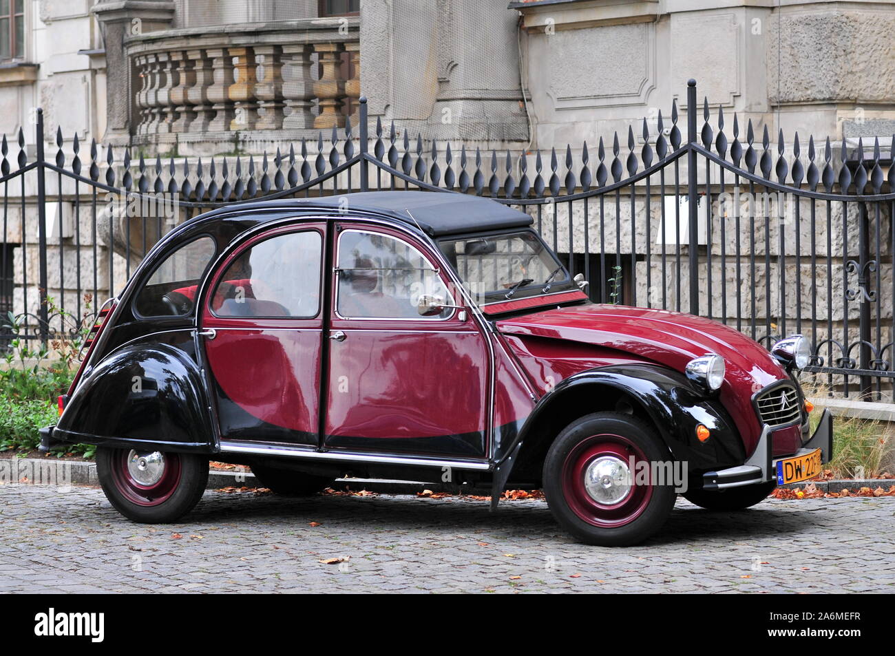Citroen 2cv Charleston Standing On The Street Of Wroclaw Poland Stock Photo Alamy