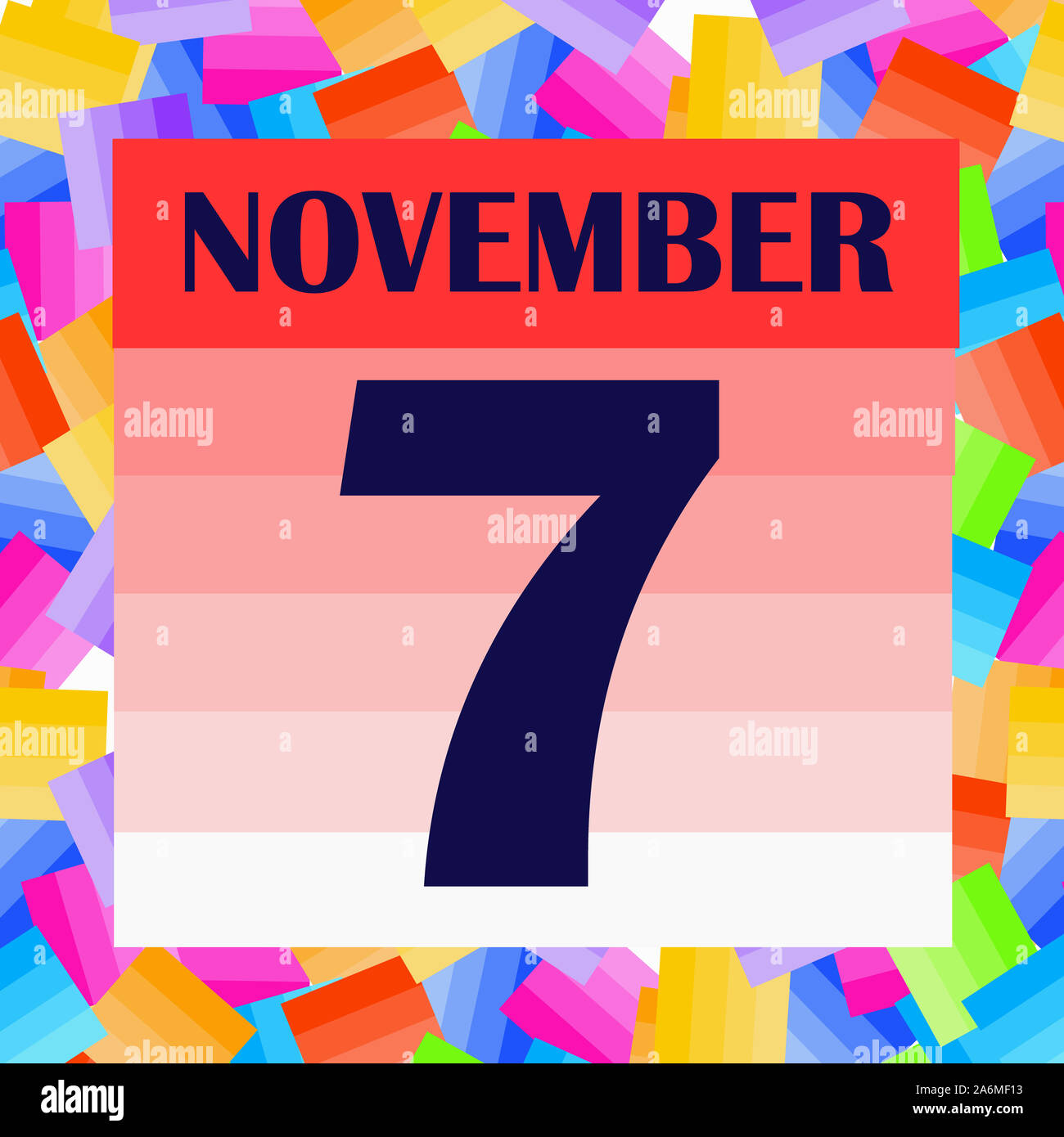 November 7 icon. For planning important day. Banner for holidays and ...