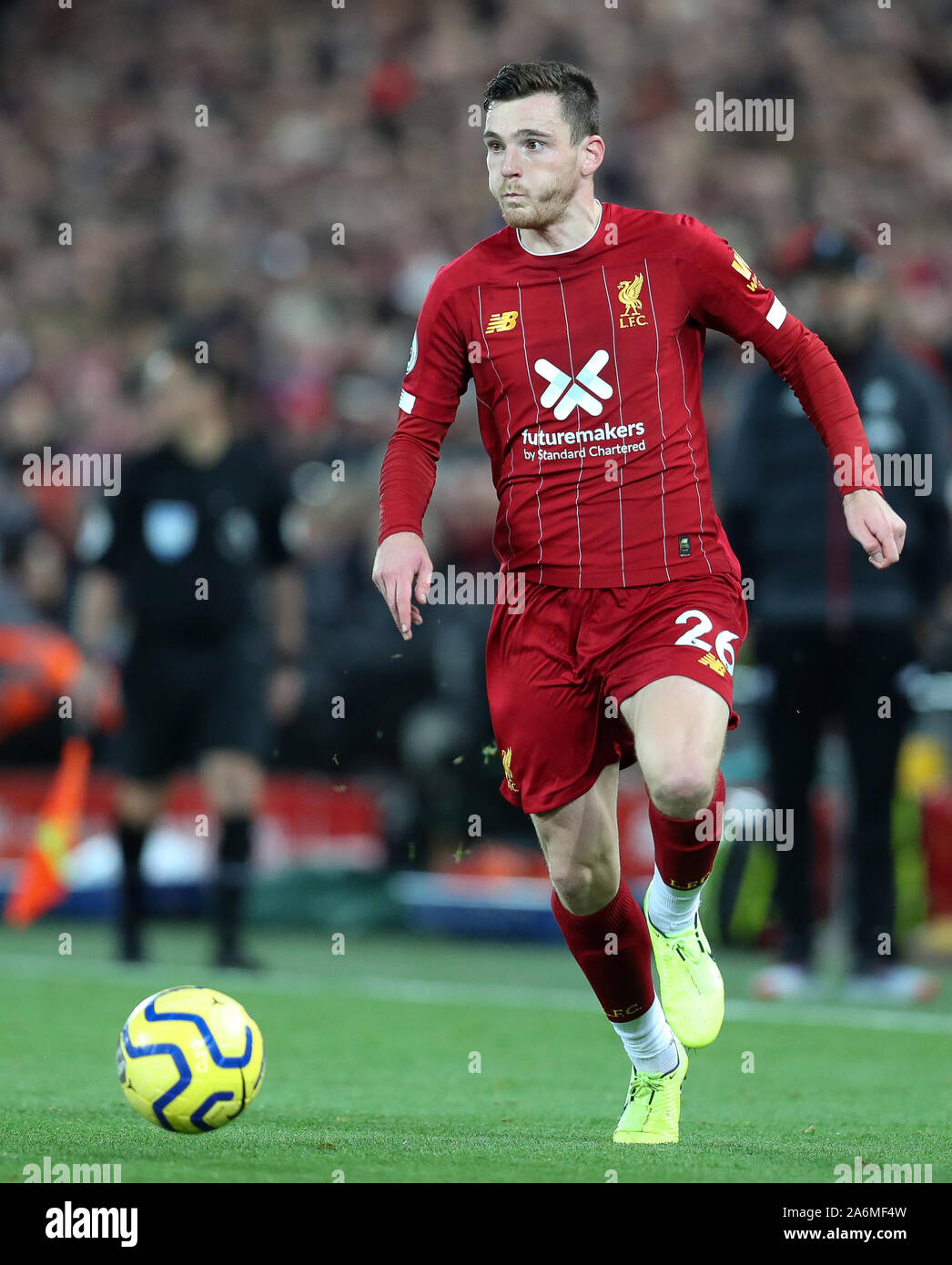 ANDREW ROBERTSON LIVERPOOL FC PREMIER LEAGUE, HUDDERSFIELD TOWN FC V LIVERPOOL  FC JOHN SMITH'S STADIUM, HUDDERSFIELD, ENGLAND 30 January 2018 GBB6341  STRICTLY EDITORIAL USE ONLY. If The Player/Players Depicted In This Image