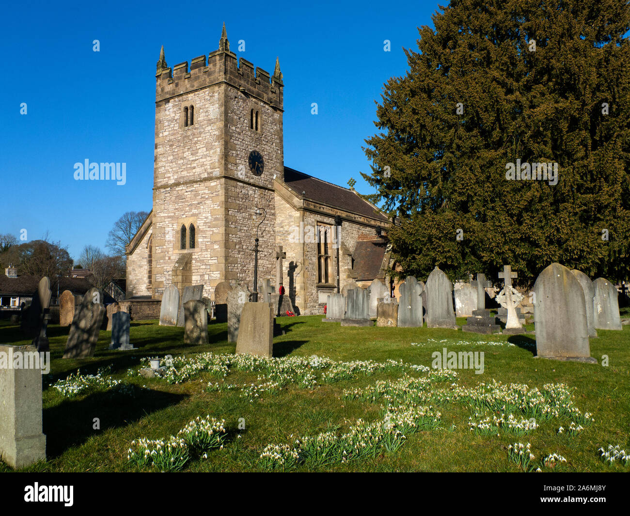 Ashford in the Water, Church of the Holy Trinity, Derbyshire Stock Photo