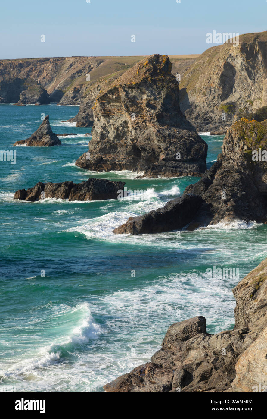 Bedruthan Steps North Cornwall Stock Photo