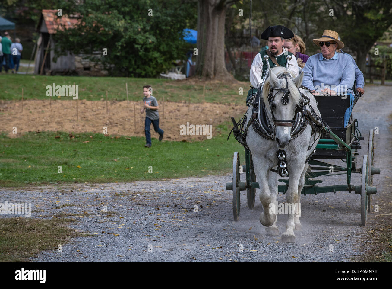 Carriage rides at Landis Valley Farm Museum craft days, Lancaster, PA