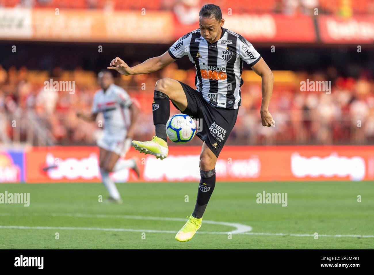 Sao Paulo, Brazil. October 27th 2019:  Atletico striker Ricardo Oliveira during his club's game against Sao Paulo. The game won by Sao Paulo 2-0 took place at Morumbi Stadium in Sao Paulo and was for the 28th round of the Brazilian league known as 'Campeonato Brasileiro'. Stock Photo