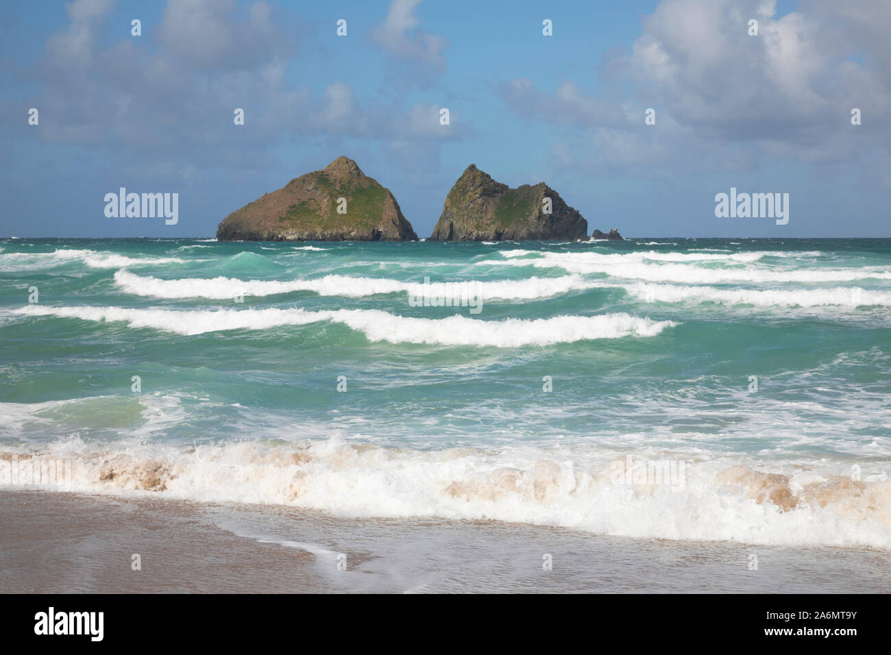 Holywell Bay Cornwall Stock Photo Alamy