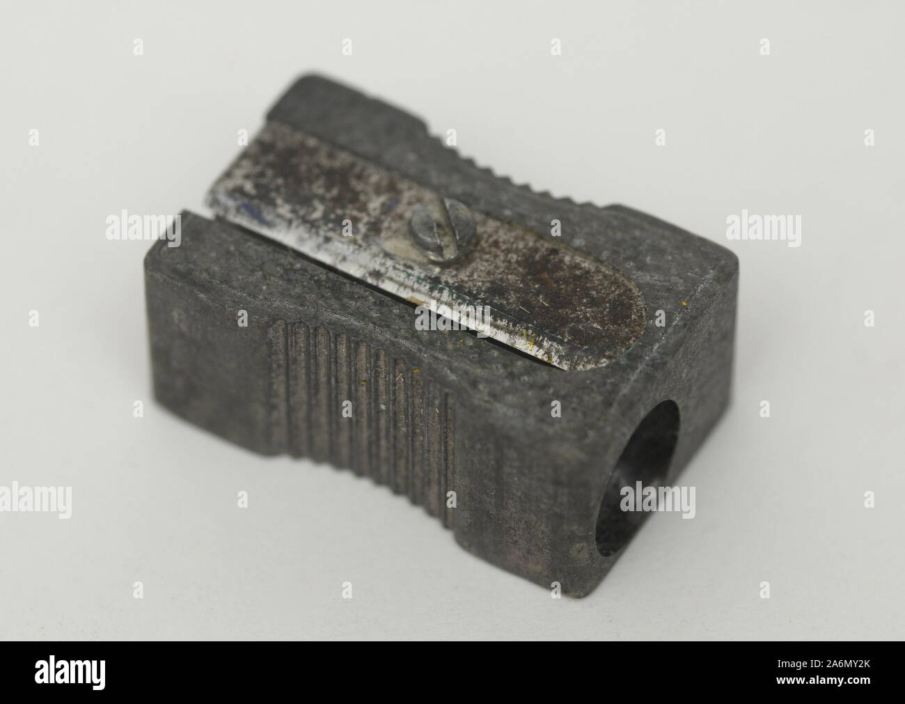 metal pencil sharpener, sharpening machine, sharpens pencils Stock Photo Alamy