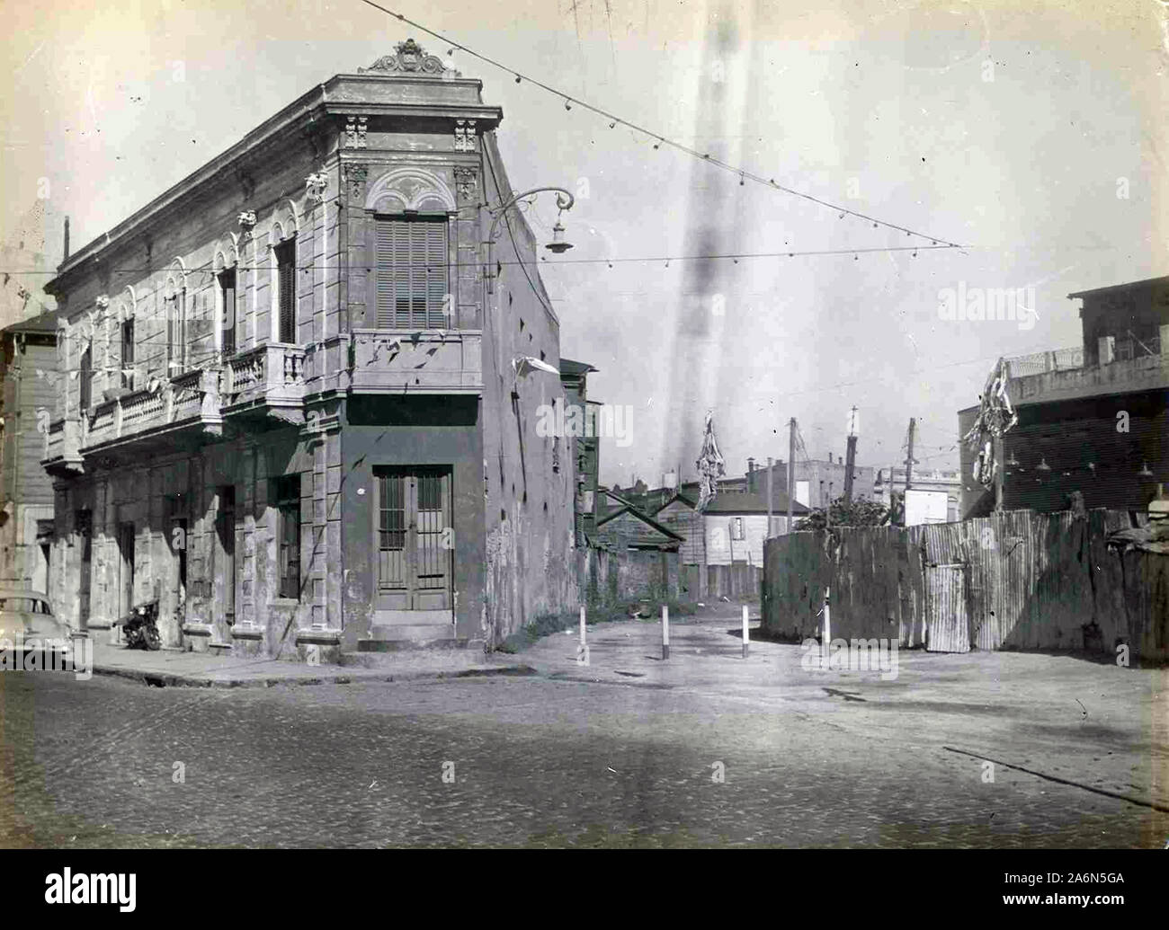 Inauguration of Caminito Street, La Boca (Buenos Aires, Argentina) - 1886 Stock Photo