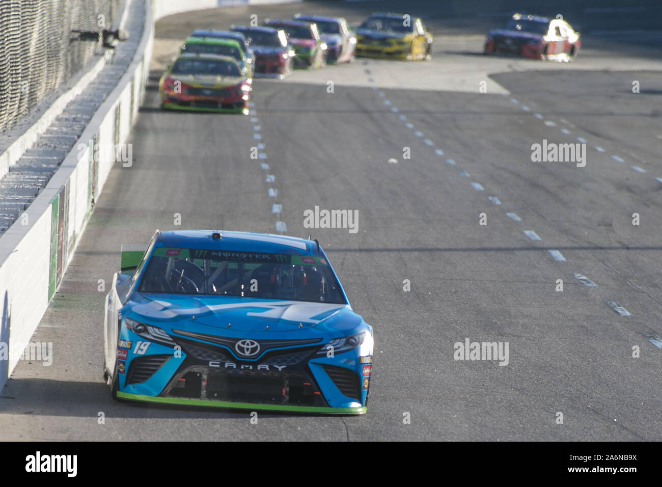October 27, 2019: Monster Energy NASCAR Cup Series driver Martin Truex Jr. (19) leaves the field behind during the First Data 500 in Ridgeway, VA. Jonathan Huff/CSM. Stock Photo