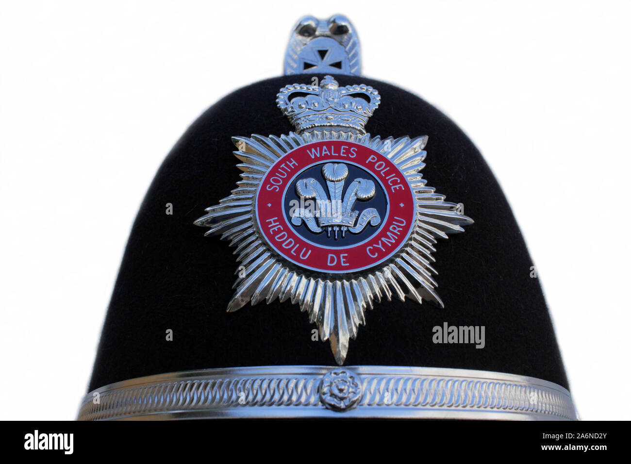 South Wales Police helmet. Stock Photo