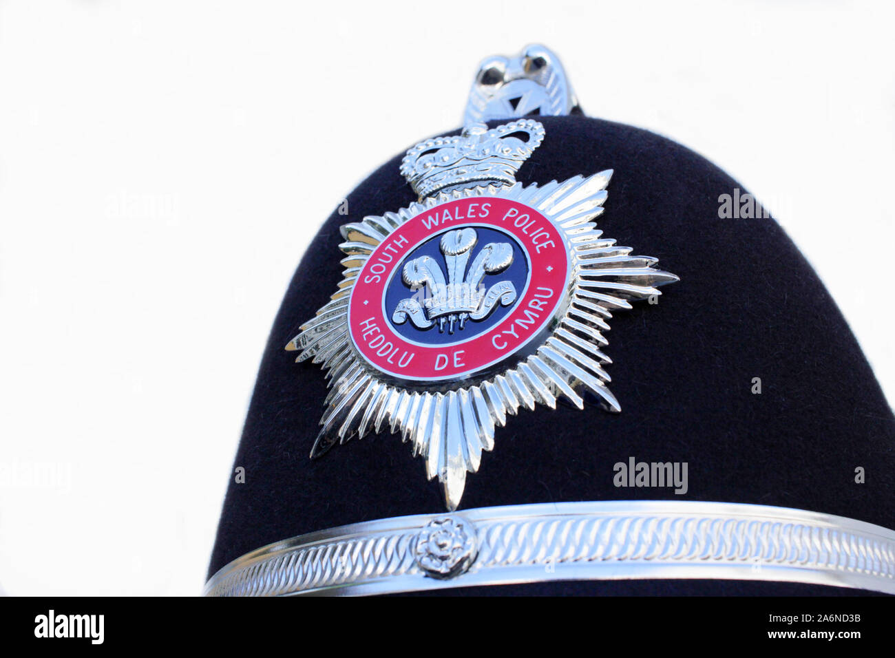 South Wales Police helmet. Stock Photo