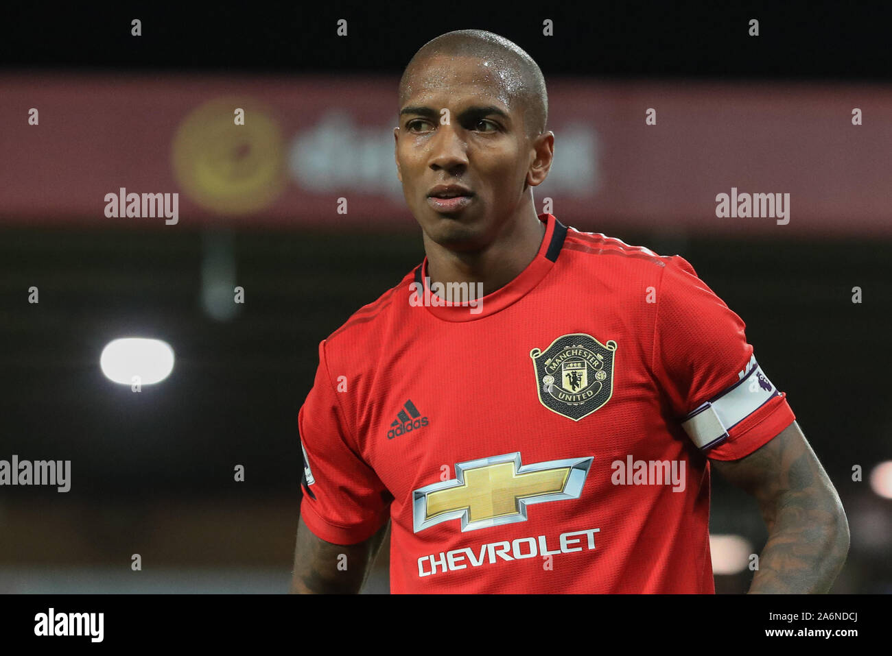 27th October 2019, Carrow Road, Norwich, England; Premier League, Norwich City v Manchester United : Ashley Young (18) of Manchester United during the game Credit: Mark Cosgrove/News Images Stock Photo