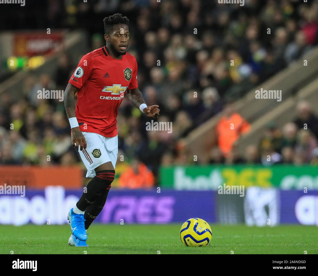 27th October 2019, Carrow Road, Norwich, England; Premier League, Norwich City v Manchester United : Fred (17) of Manchester United in action during the game  Credit: Mark Cosgrove/News Images Stock Photo