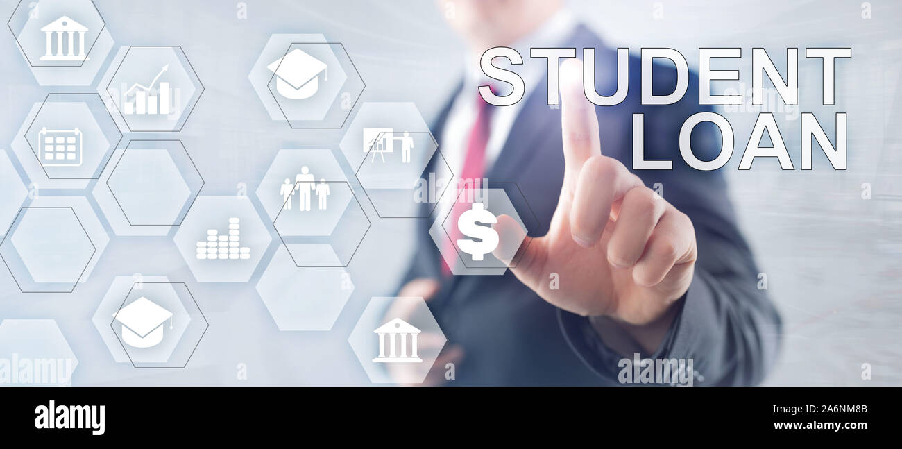 Education costs concept. Financial student background Stock Photo