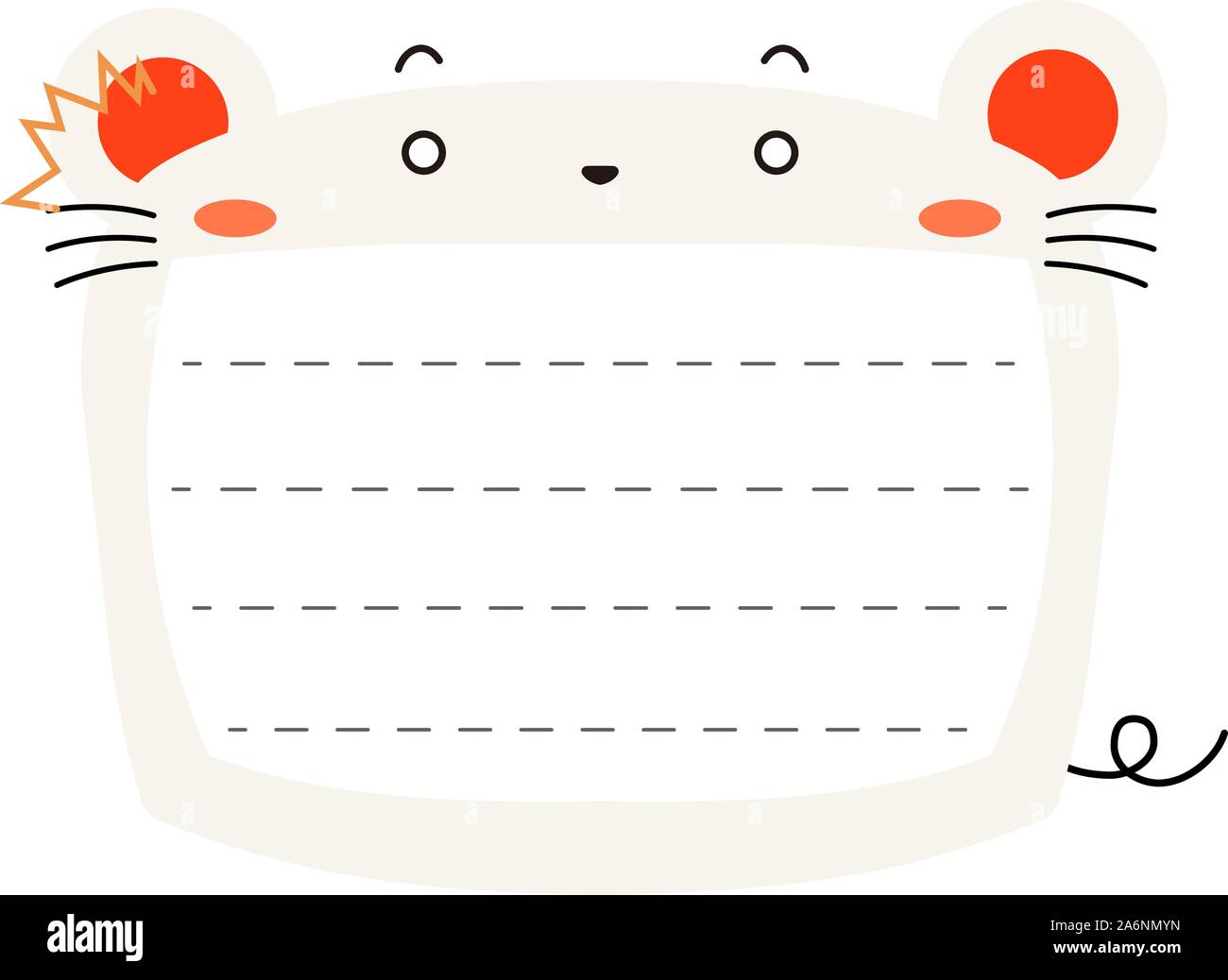 This is a illustration of Cute mouse noteboard Stock Vector Image & Art ...