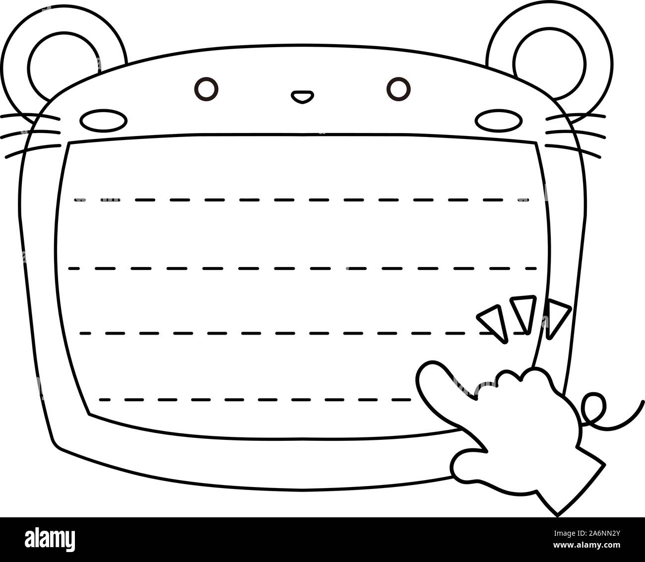 This is a illustration of Cute mouse noteboard Stock Vector Image & Art ...