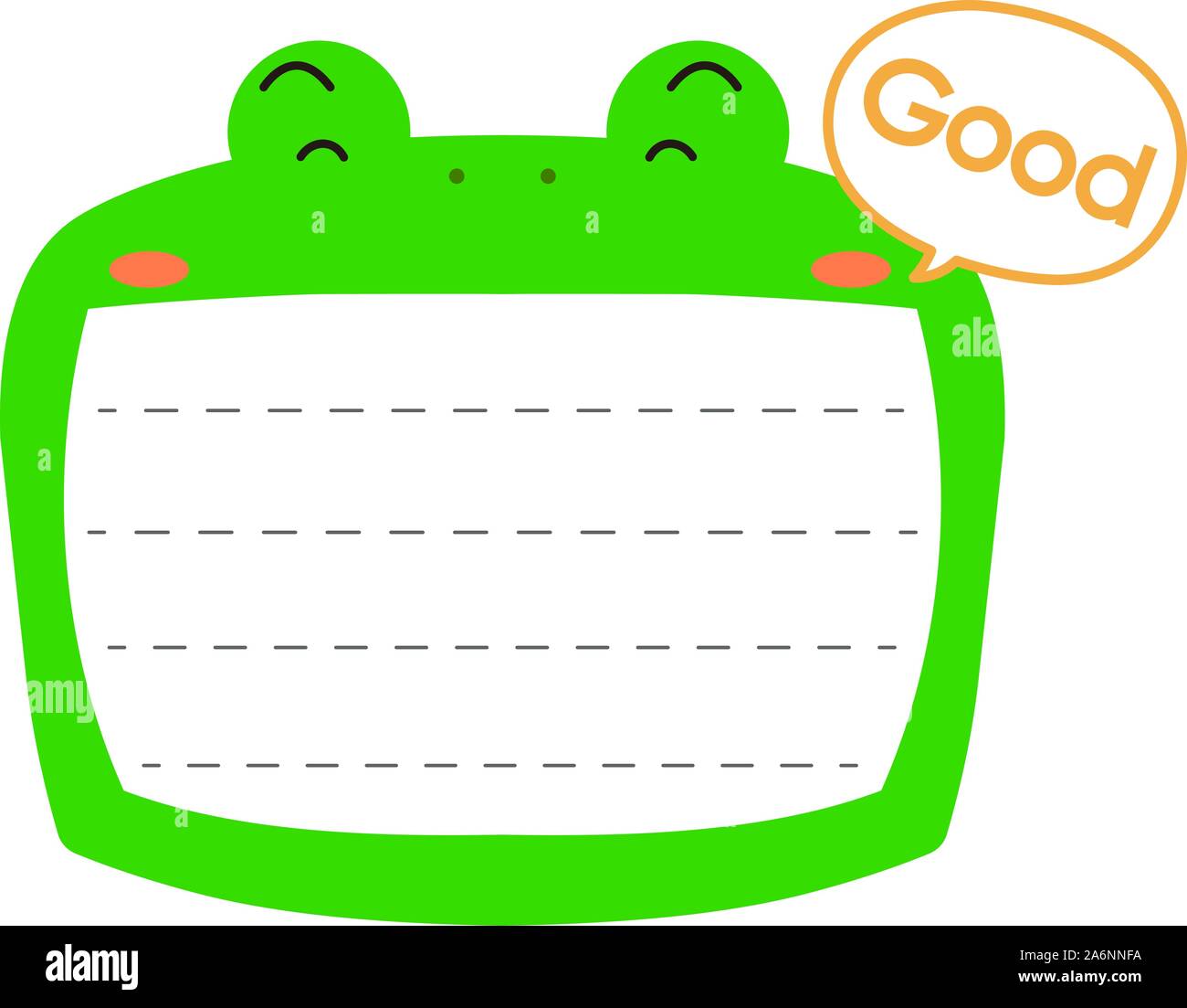This is a illustration of Cute frog noteboard Stock Vector Image & Art ...