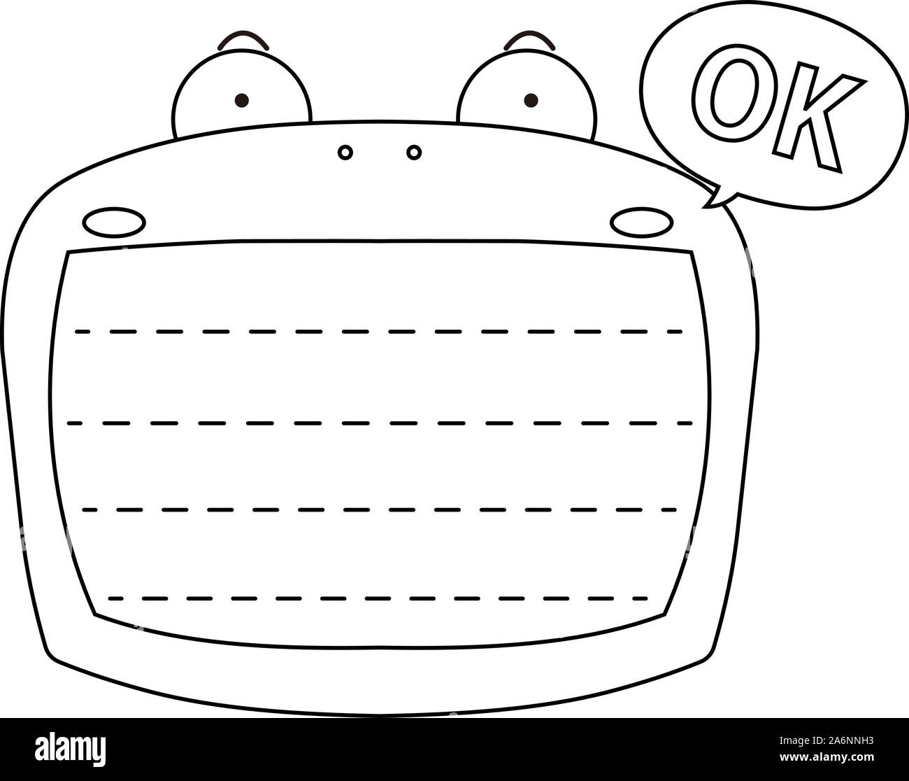 This is a illustration of Cute frog noteboard Stock Vector Image & Art ...