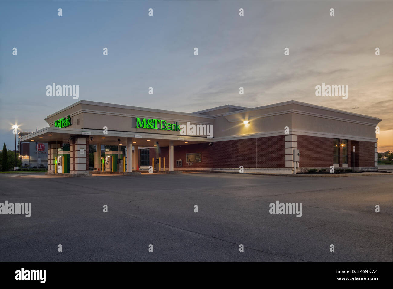 New Hartford, New York Aug 18, 2019 Night View of M&T Bank Building