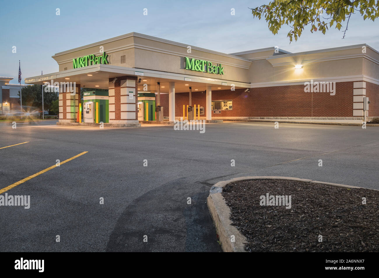New Hartford, New York Aug 18, 2019 Night View of M&T Bank Building