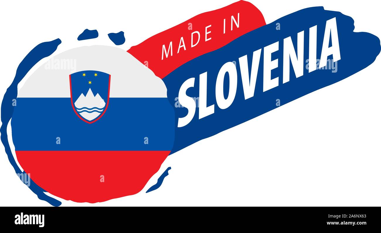 Slovenia flag, vector illustration on a white background Stock Vector ...