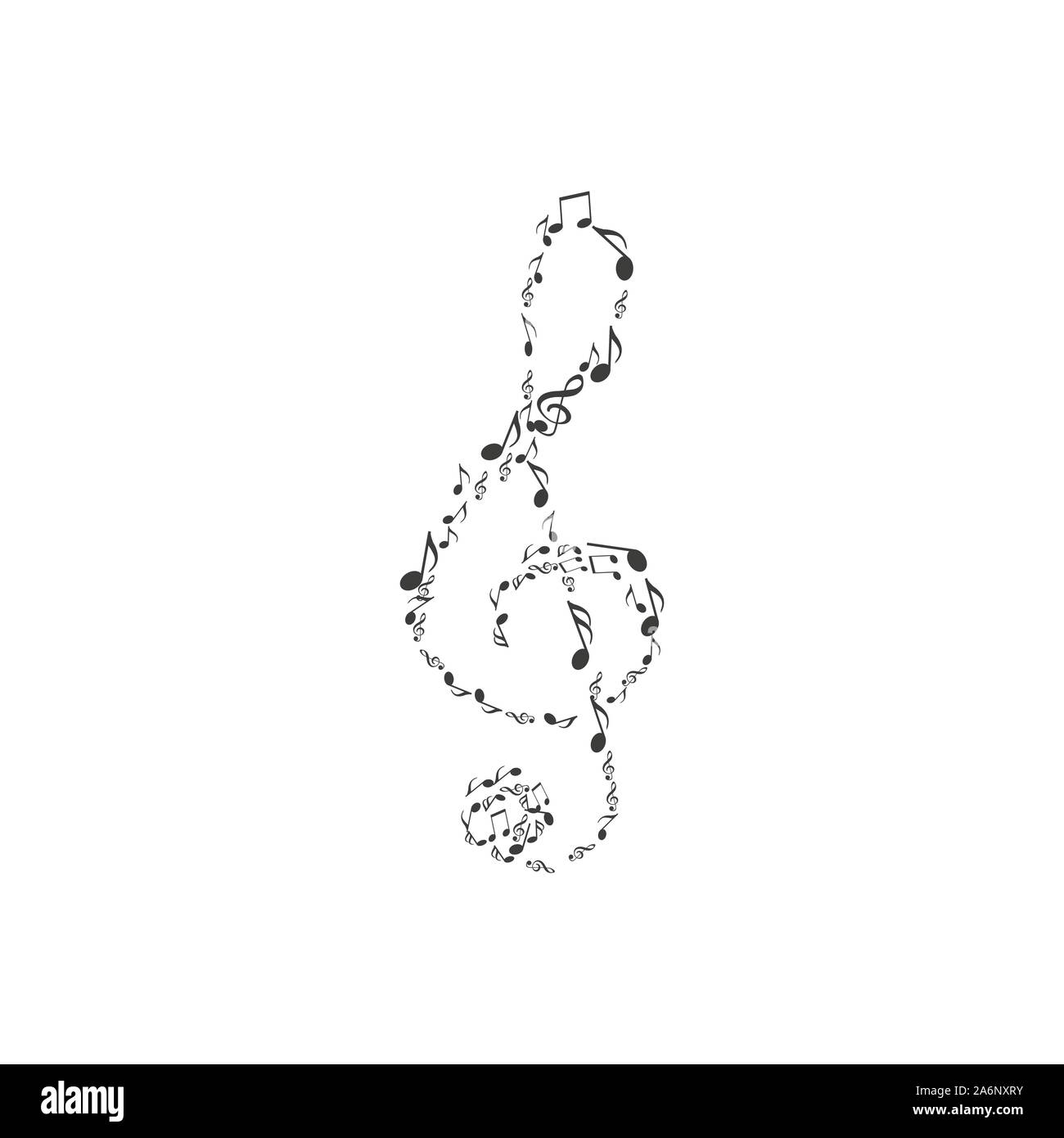 Vector Treble Clef music note icon eps10 Stock Vector Image & Art - Alamy