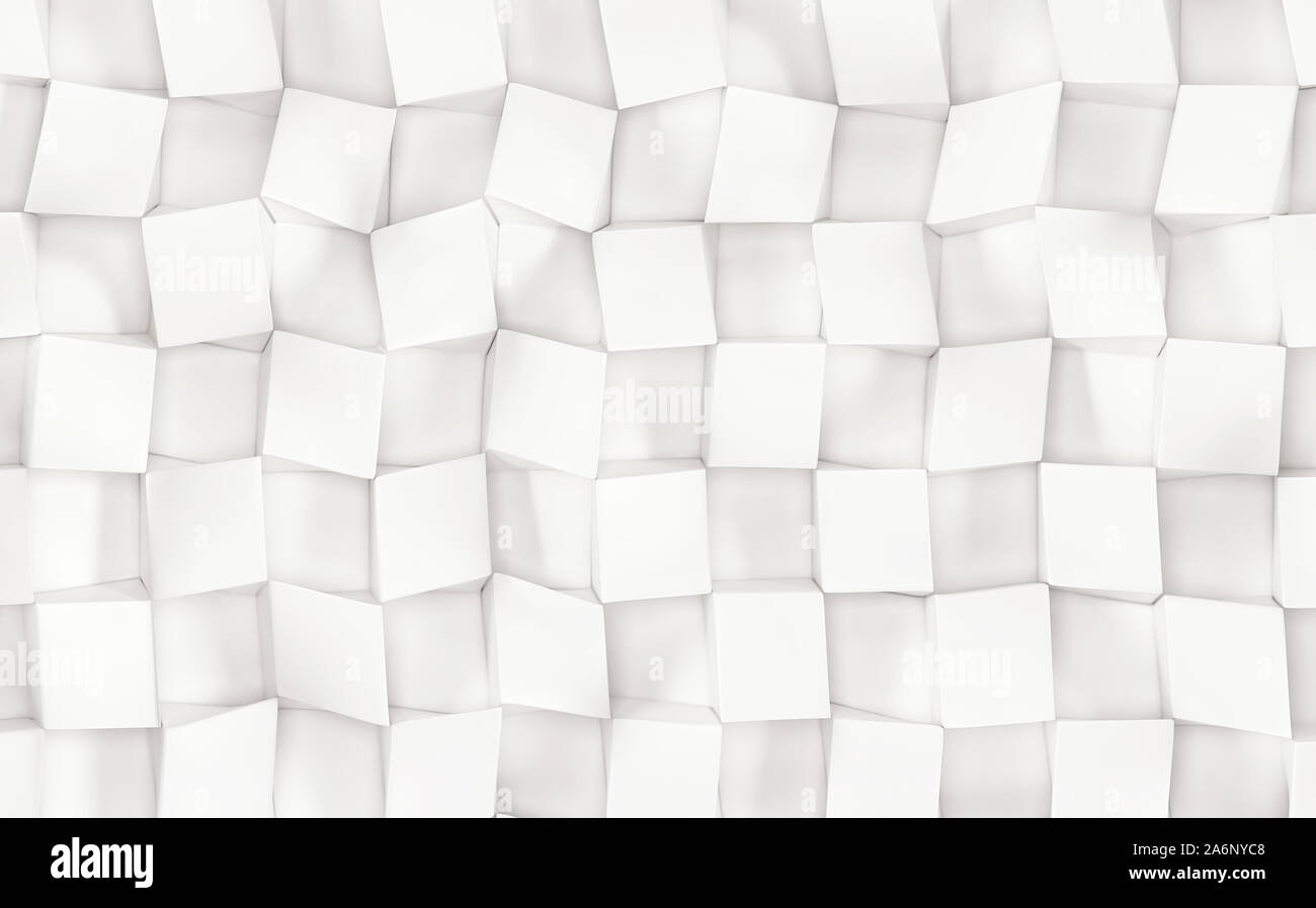 White abstract image of cubes background. 3d render Stock Photo - Alamy