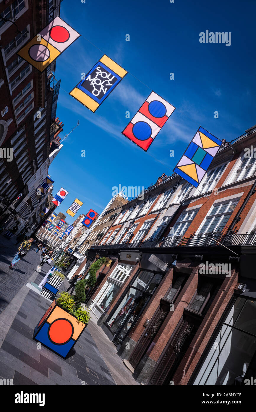 South Molton Street, Mayfair, pedestrian precinct in the heart of the