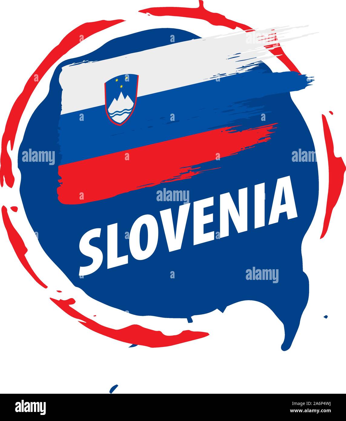 Slovenia flag, vector illustration on a white background Stock Vector ...