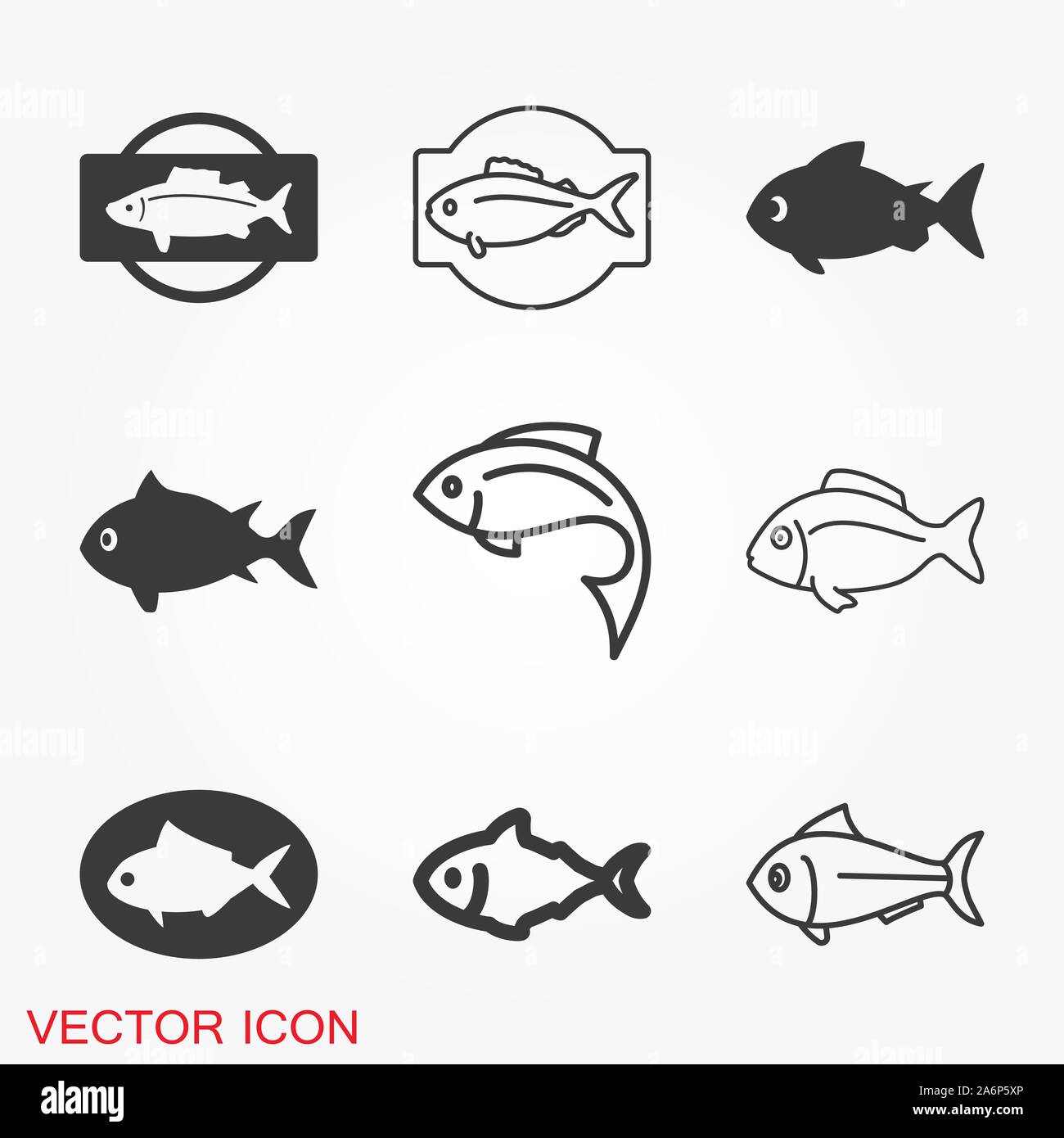 Fish Icon, vector illustration for design Stock Vector Image & Art - Alamy