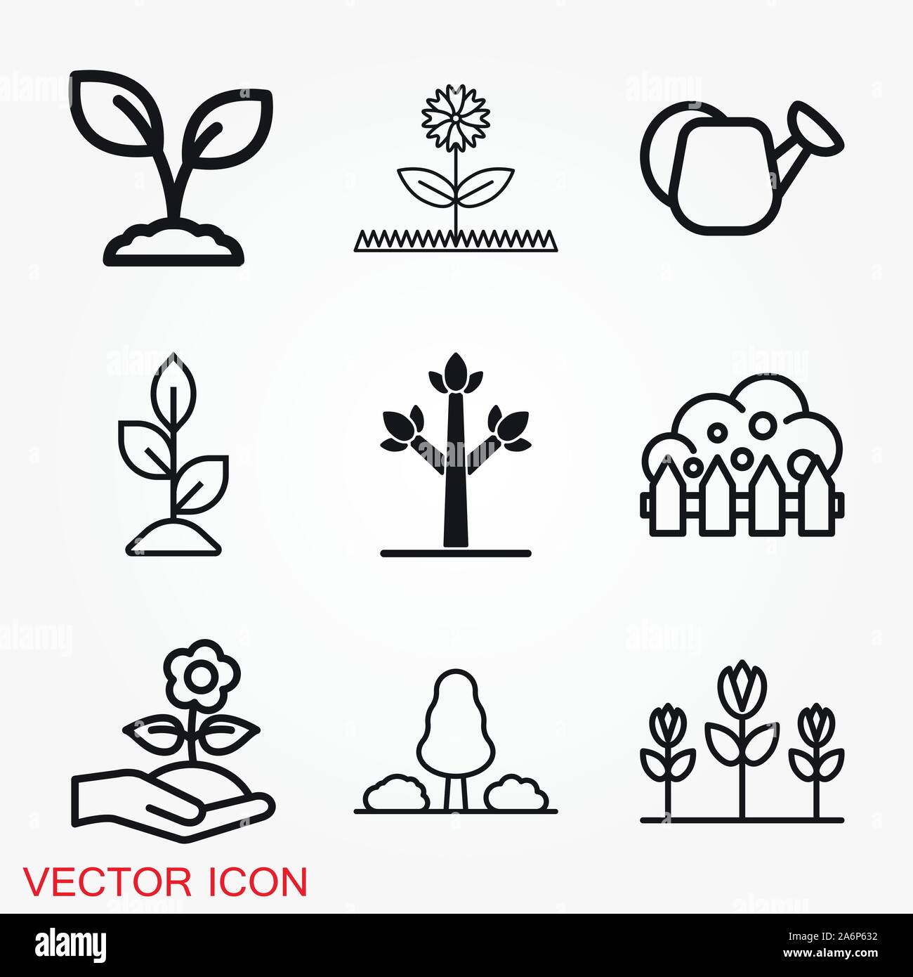 Garden icon isolated on background. Gardening symbol Stock Vector Image