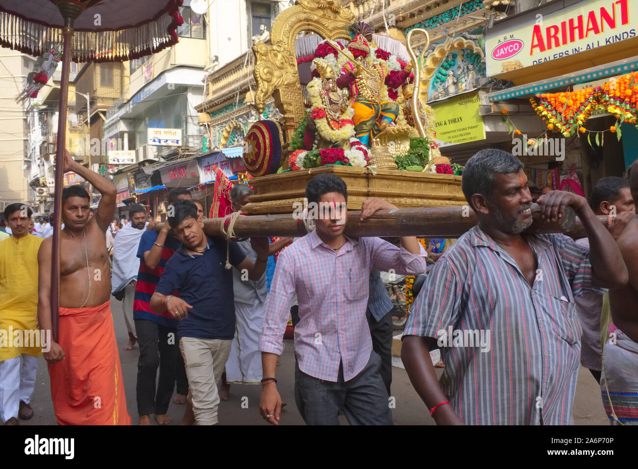 During the 9day Brahmotsavam festival of Fanaswadi Temple in