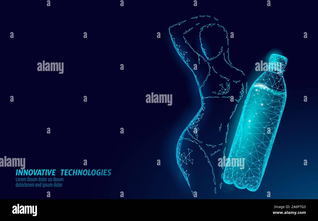 Rehydration Vector Image Water aqua bottle athletic woman rehydration concept. Health care ...
