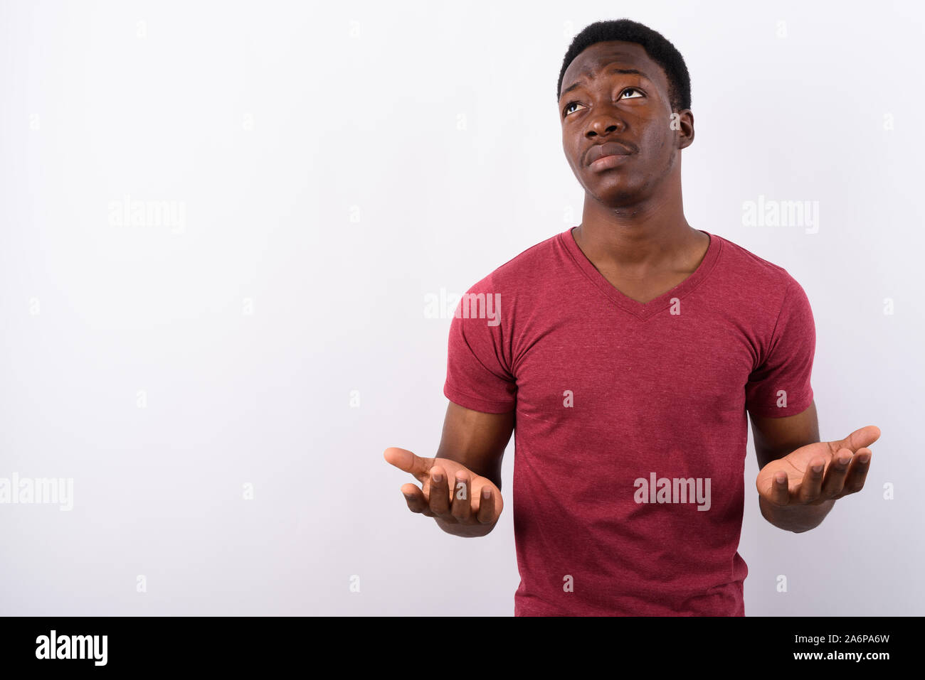 African american man clueless hi-res stock photography and images - Alamy